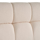 Tyree Modern Tufted Off-White Fabric Bed
