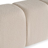 Tyree Modern Tufted Off-White Fabric Bed