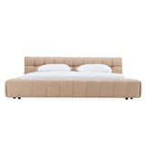 Tyree Modern Tufted Sand Fabric Bed