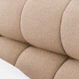 Tyree Modern Tufted Sand Fabric Bed