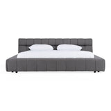 Tyree Modern Tufted Grey Fabric Bed