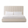 Valhalla Contemporary White Fabric Bed