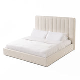 Valhalla Contemporary White Fabric Bed