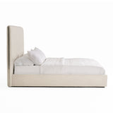 Valhalla Contemporary White Fabric Bed