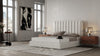 Valhalla Contemporary White Fabric EK Bed