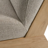 Vance Modern Sand Fabric + Wood Accent Chair