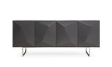 Vanguard Modern Dark Grey High Gloss Buffet