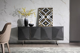 Vanguard Modern Dark Grey High Gloss Buffet