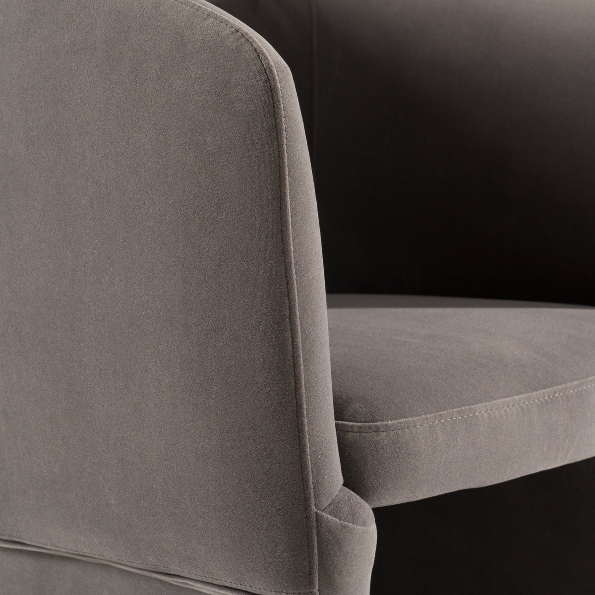 Vassar Modern Grey Velvet Dining Chair
