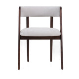 Vegas Modern Light Grey + Walnut Oak Dining Chair (Set of 2)