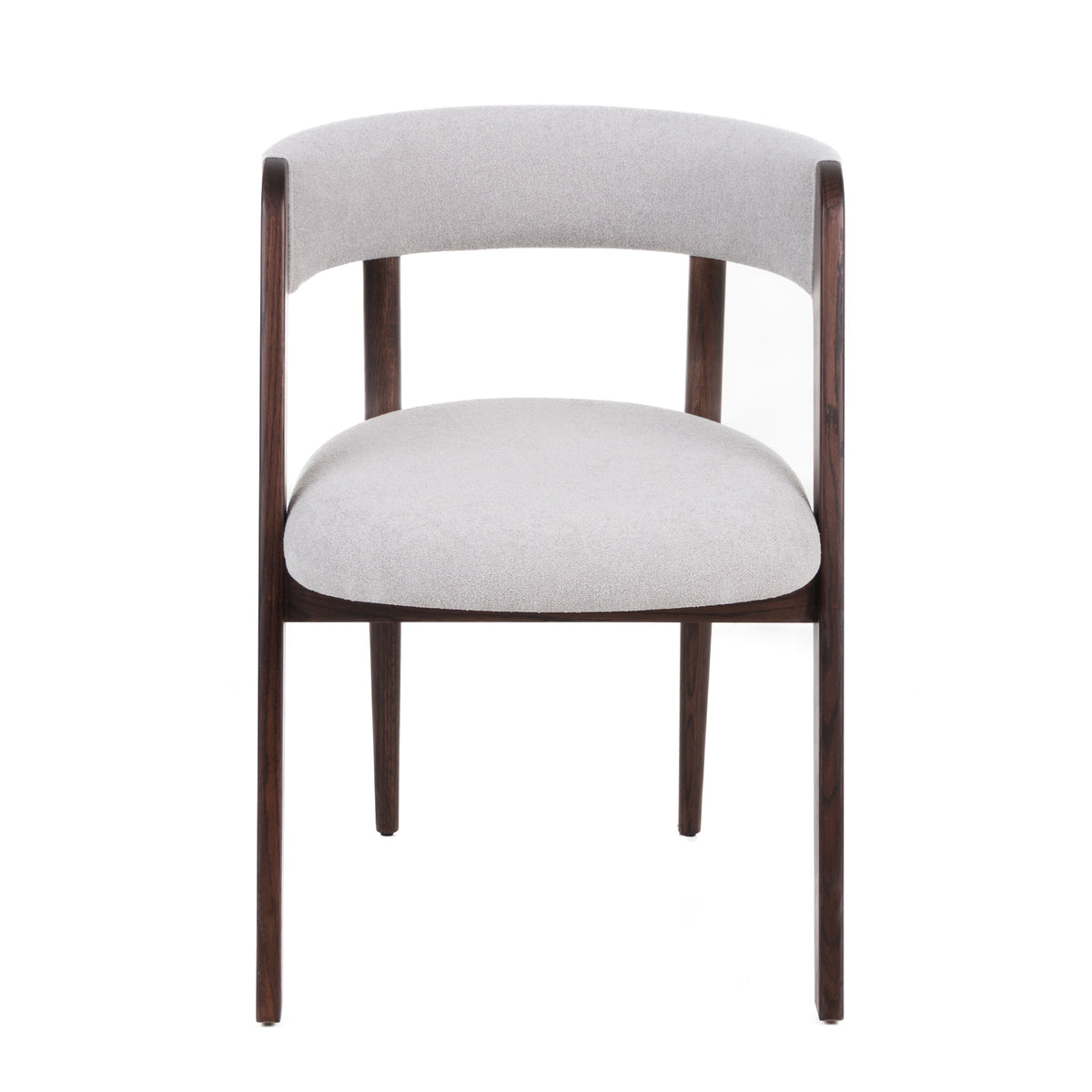 Vegas Modern Light Grey + Walnut Oak Dining Chair (Set of 2)