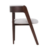 Vegas Modern Light Grey + Walnut Oak Dining Chair (Set of 2)