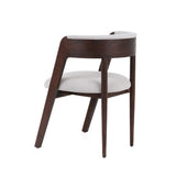 Vegas Modern Light Grey + Walnut Oak Dining Chair (Set of 2)