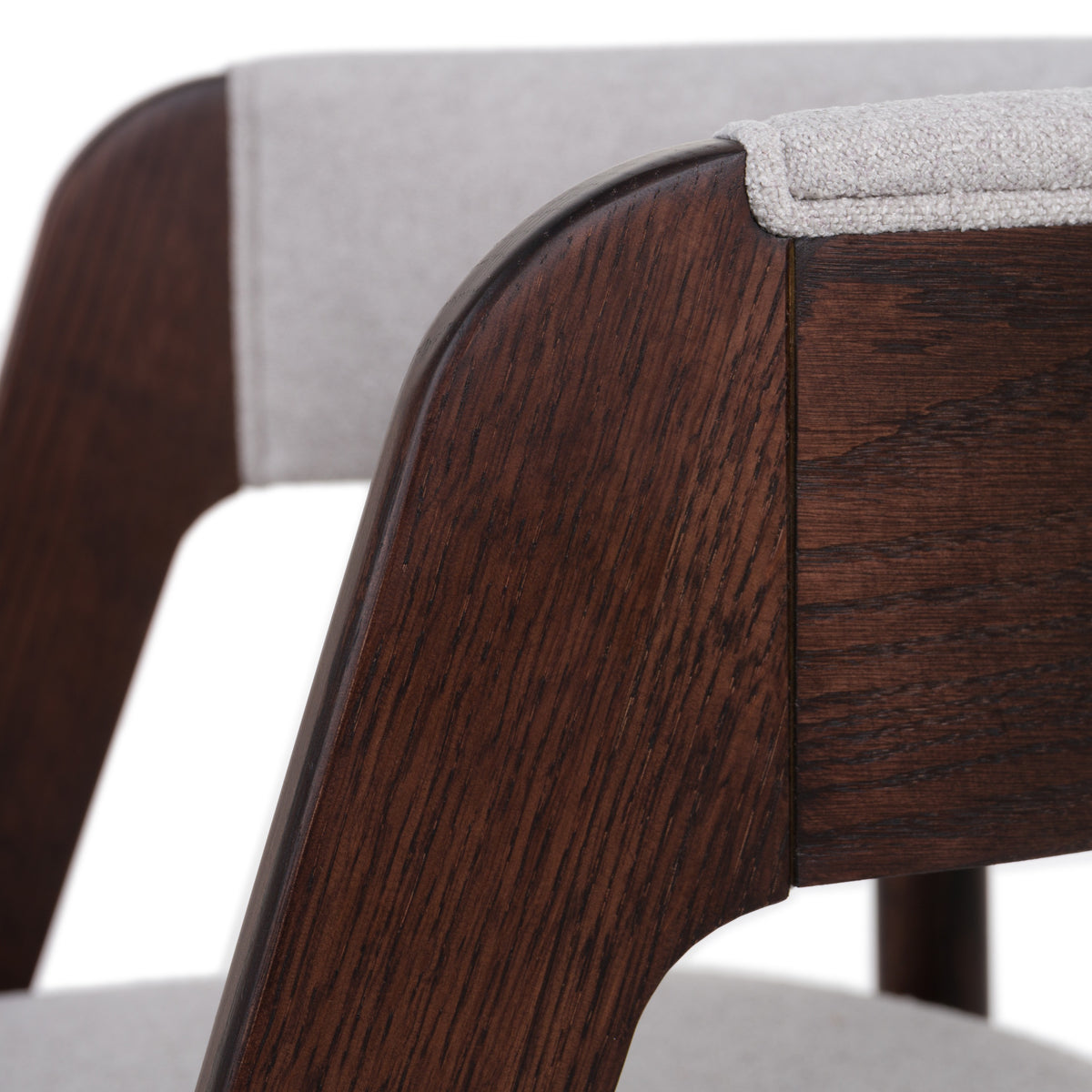 Vegas Modern Light Grey + Walnut Oak Dining Chair (Set of 2)