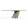 Vela Modern Ceramic + Brass Dining Table