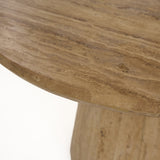 Velma Modern Travertine Marble Coffee Table