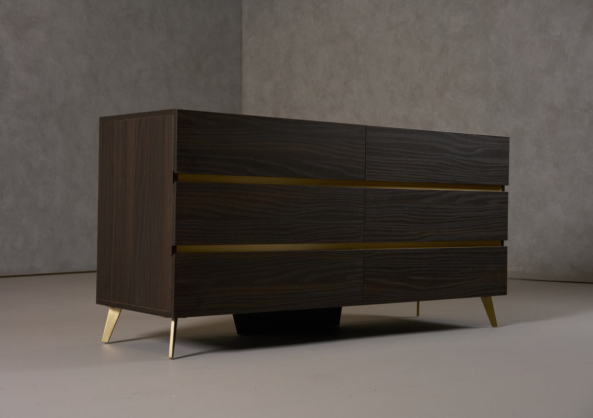 Velondra Modern Eucalypto + Marble Dresser