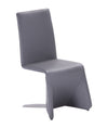 Nisse Contemporary Grey Leatherette Dining Chair (Set of 2)