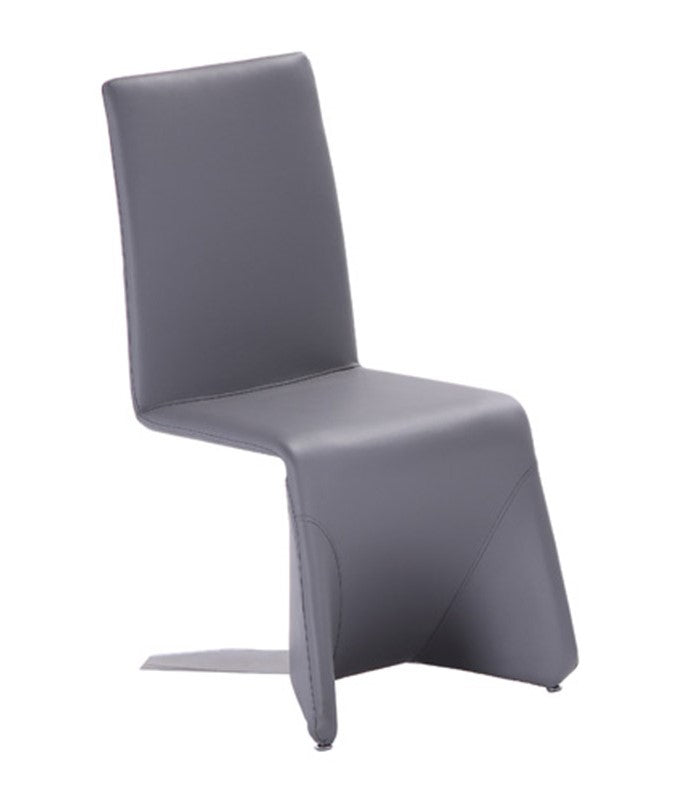 Nisse Contemporary Grey Leatherette Dining Chair (Set of 2)