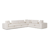 Vicki Modern Off-White Fabric Modular Corner Seat