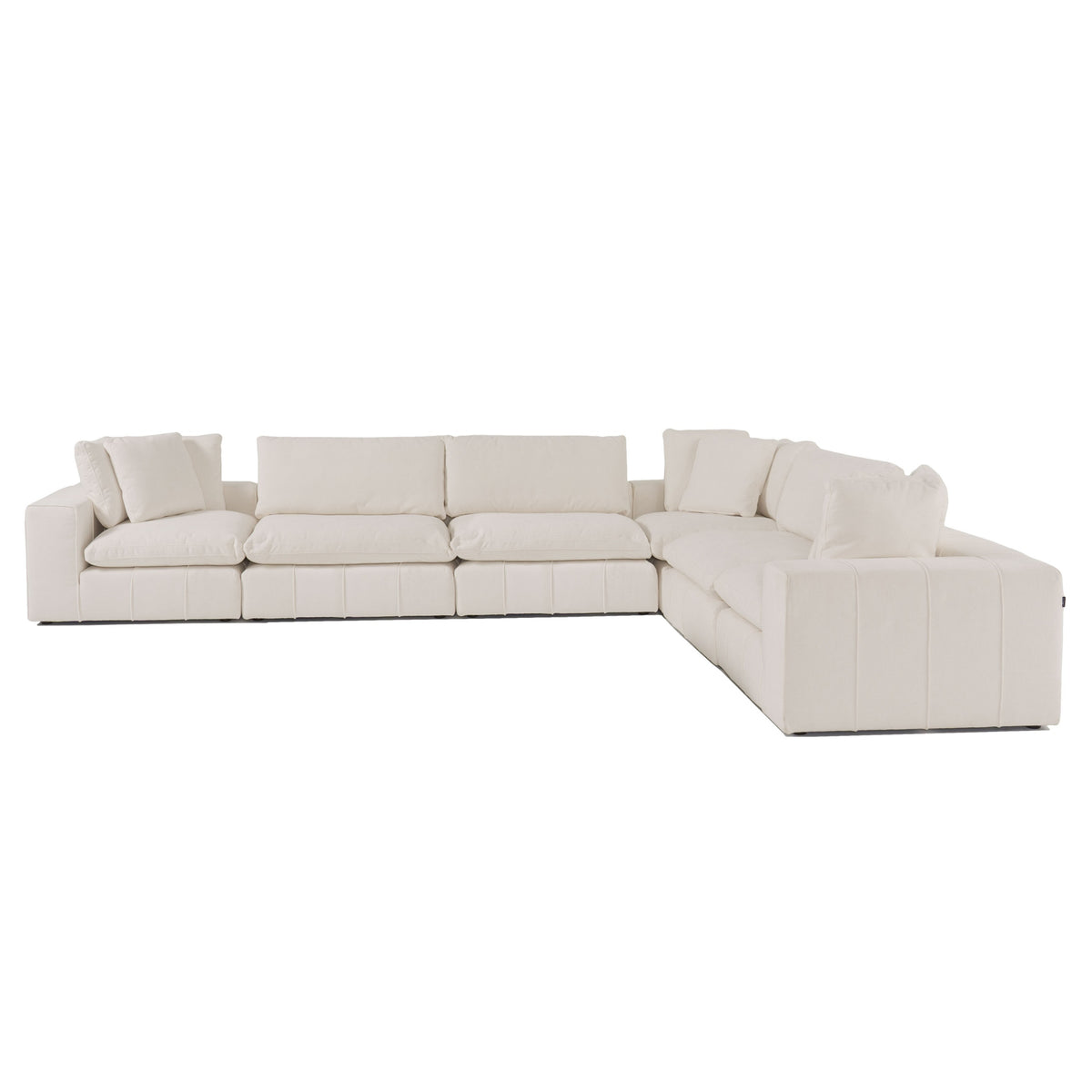 Vicki Modern Off-White Fabric Modular Corner Seat