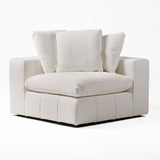 Vicki Modern Off-White Fabric Modular Corner Seat