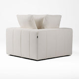 Vicki Modern Off-White Fabric Modular Corner Seat