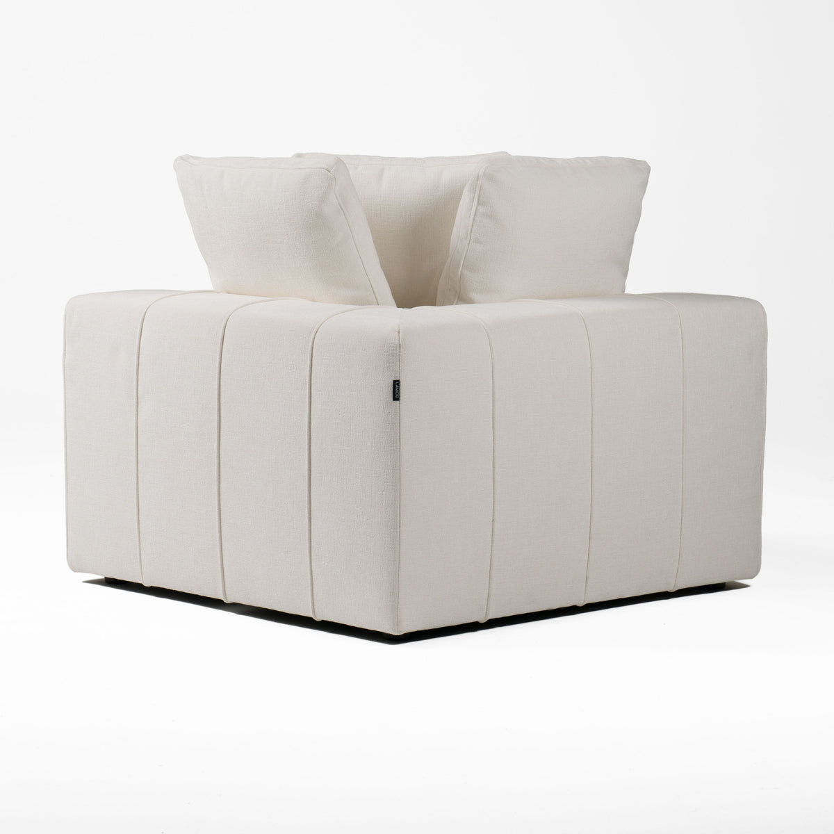 Vicki Modern Off-White Fabric Modular Corner Seat