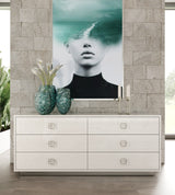 Victoria Modern White Crocodile Dresser