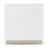 Victoria Modern White Crocodile Nightstand