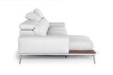Villeneuve Modern White Italian Left Facing Sectional Sofa