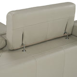 Viola Italian Contemporary Grey Leather Left Facing Sectional Sofa