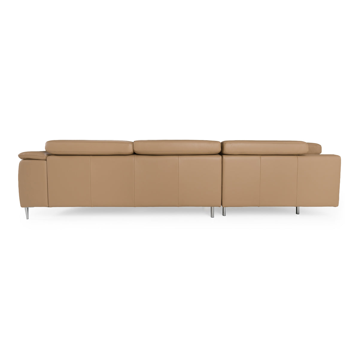Viola Italian Contemporary Deserto Leather Left Facing Sectional Sofa
