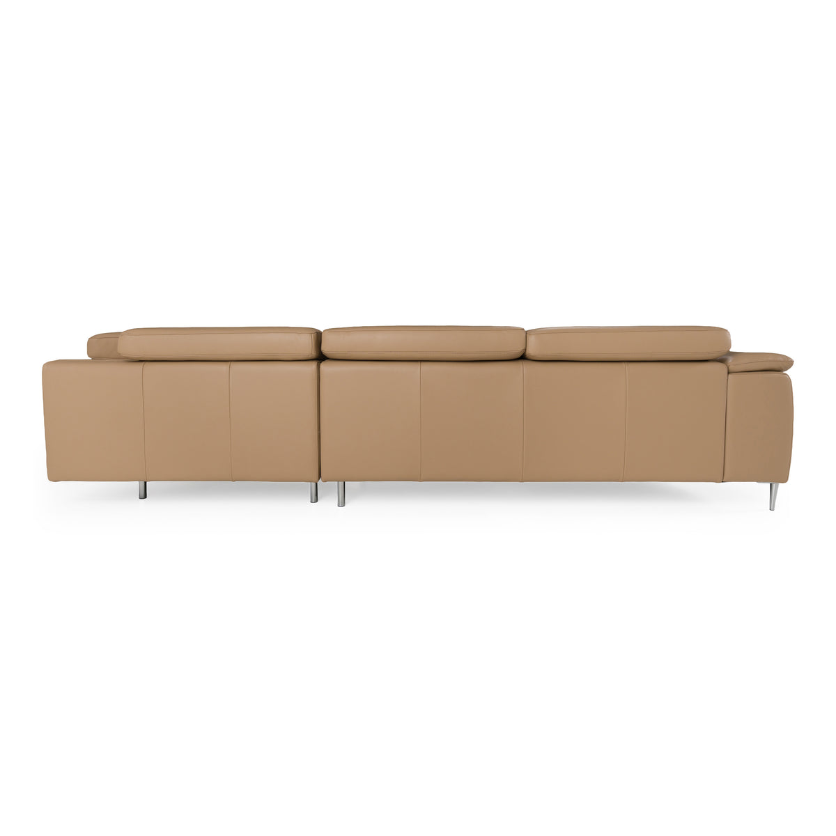 Viola Italian Contemporary Deserto Leather Right Facing Sectional Sofa