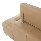 Viola Italian Contemporary Deserto Leather Right Facing Sectional Sofa