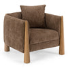 Voight Contemporary Brown Fabric Accent Chair