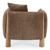 Voight Contemporary Brown Fabric Accent Chair