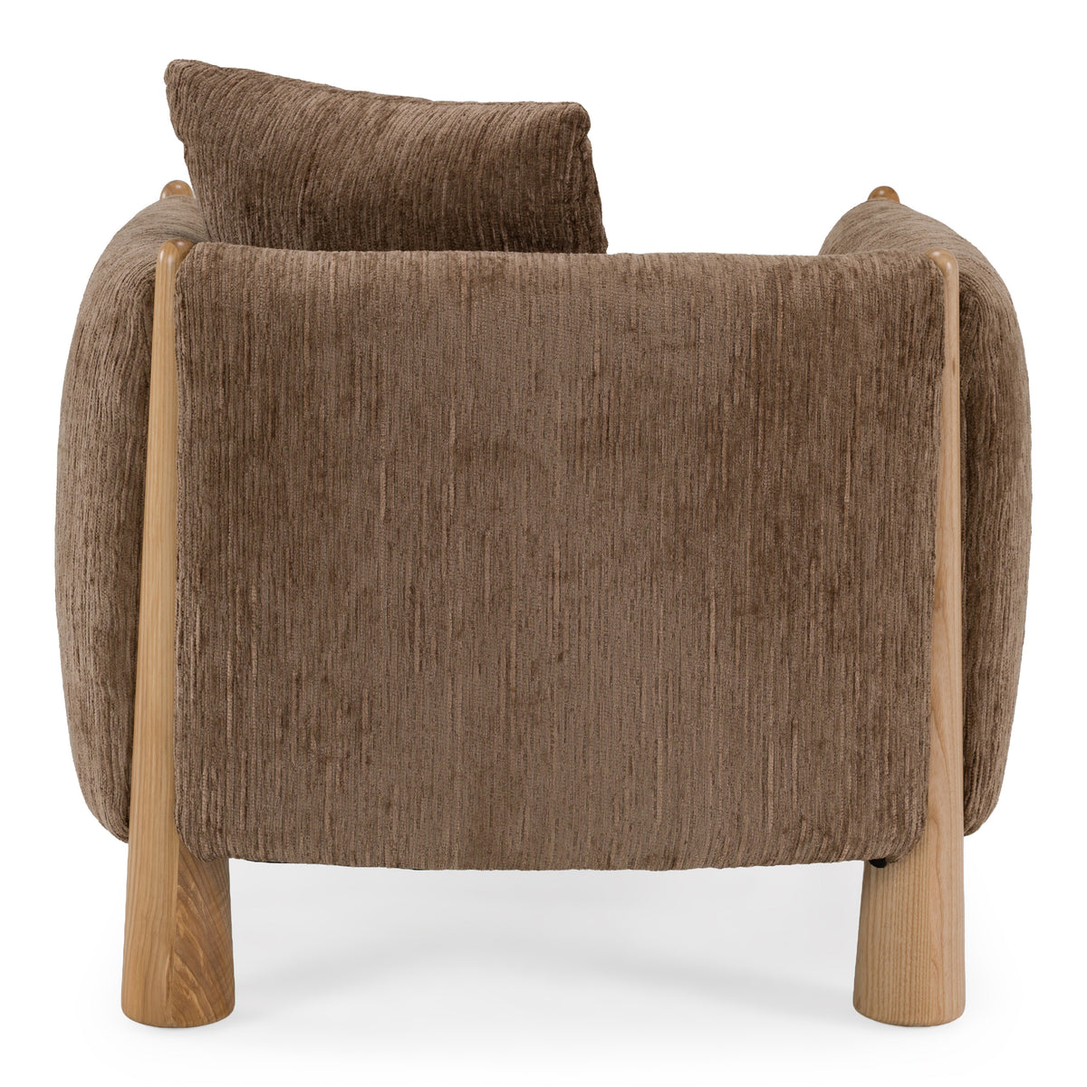 Voight Contemporary Brown Fabric Accent Chair