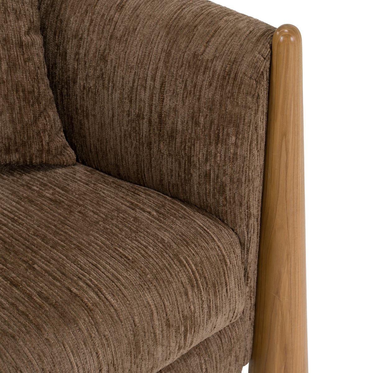 Voight Contemporary Brown Fabric Accent Chair