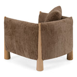 Voight Contemporary Brown Fabric Accent Chair