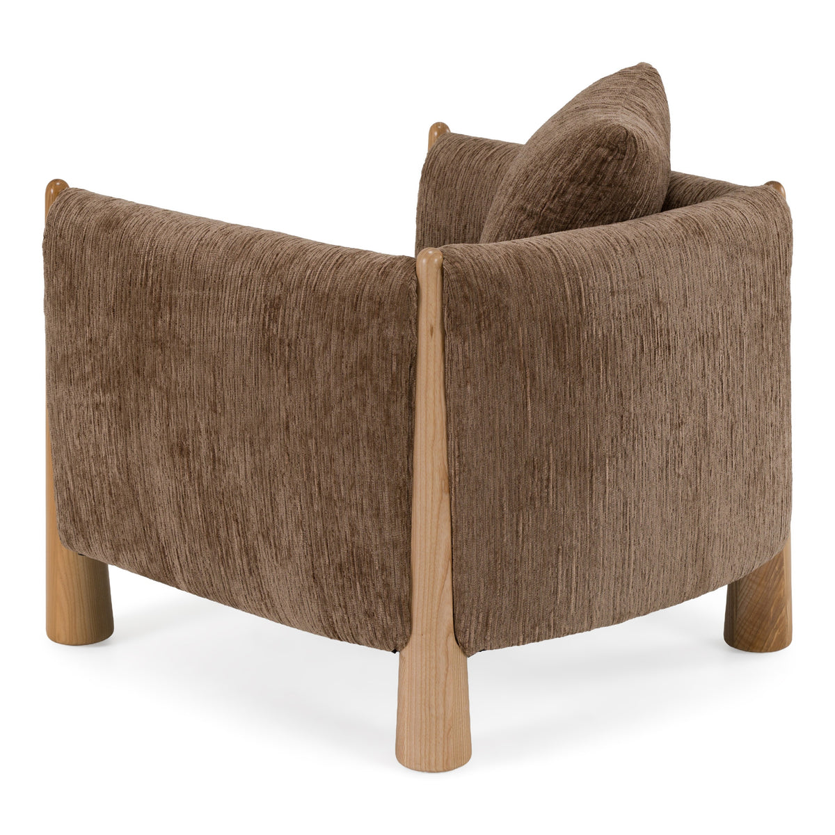 Voight Contemporary Brown Fabric Accent Chair