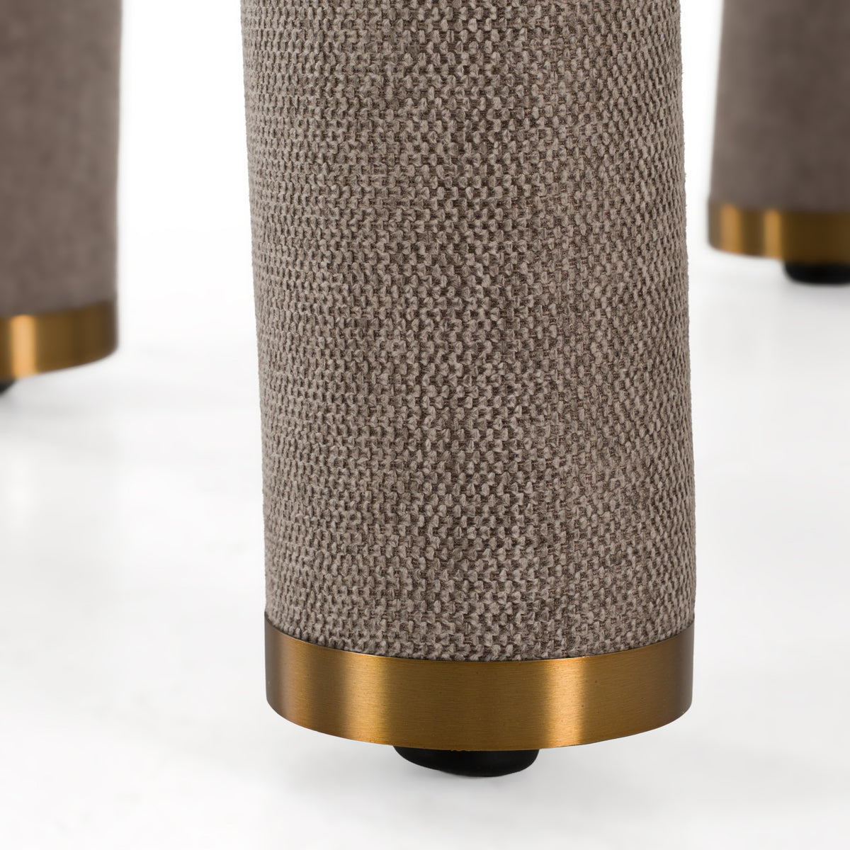 Walbrook Modern Brown Fabric + Gold Dining Chair