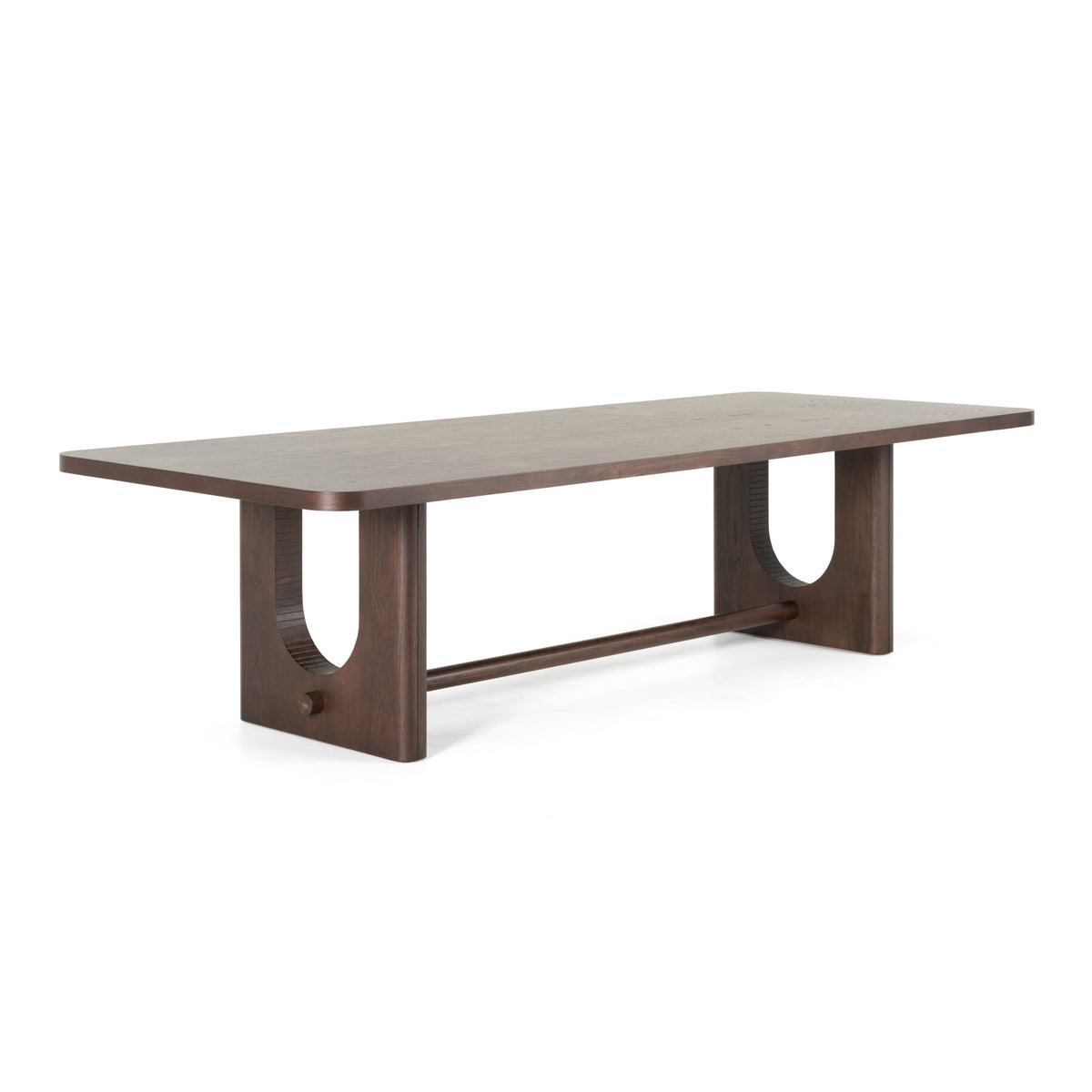 Walz Modern Brown Oak Rectangular Dining Table