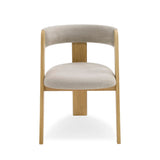 Washington Modern Grey Fabric + Natural Oak Dining Chair (Set of 2)