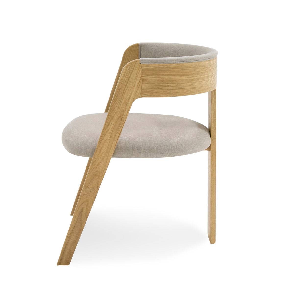 Washington Modern Grey Fabric + Natural Oak Dining Chair (Set of 2)