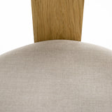 Washington Modern Grey Fabric + Natural Oak Dining Chair (Set of 2)