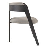 Washington Modern Grey Fabric + Ebony Oak Dining Chair (Set of 2)