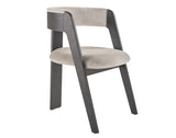 Washington Modern Grey Fabric + Ebony Oak Dining Chair (Set of 2)