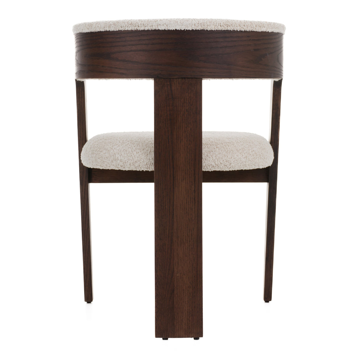 Washington Modern Cream Fabric + Brown Oak Dining Chair (Set of 2)
