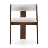 Washington Modern Off-White Fabric + Brown Oak Dining Chair (Set of 2)